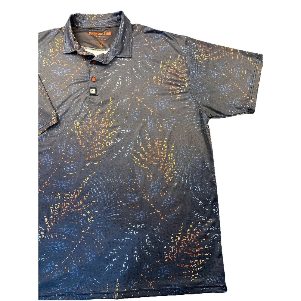 Greater Half Abstract Knit Polo Size XXL